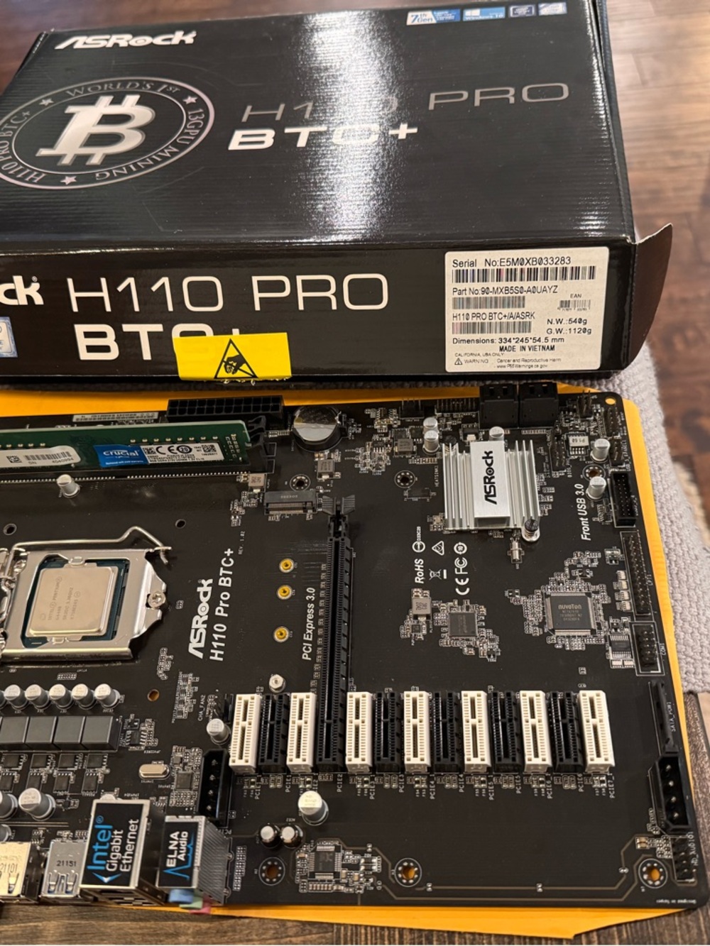 ASRock H110 Pro BTC+ Motherboard Bundle (CPU & RAM Included)